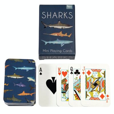 Mini cartes à jouer - Requins