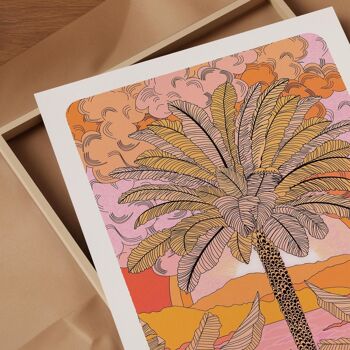 Sunset Palm' Boho Chic Palmier Tropical Vibes Impression artistique 2
