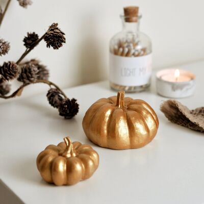 Concrete Pumpkin Decoration, neutral autumn decor, unique white pumpkin, coffee table decor for autumn and fall, fall home decor accessories