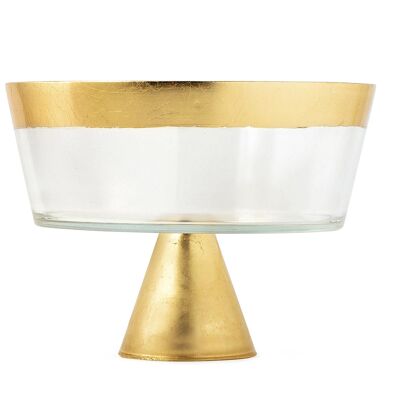 Soporte para pasteles Goldie con borde dorado ø 21 cm