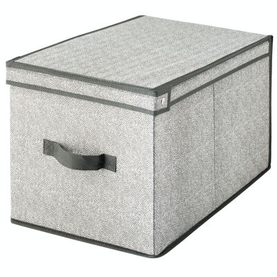 Boîte penderie grise 31x48xh30 cm