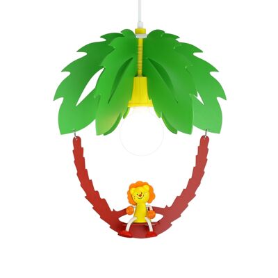 Pendant lamp "palm tree with lion"