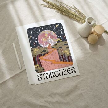 Stargazer' Tarot Card Style Céleste Boho Impression artistique 2