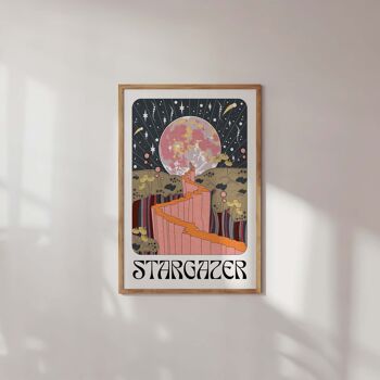 Stargazer' Tarot Card Style Céleste Boho Impression artistique 3