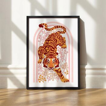 Tigre, décor neutre minimal de style Boho de tigre Impression artistique 2