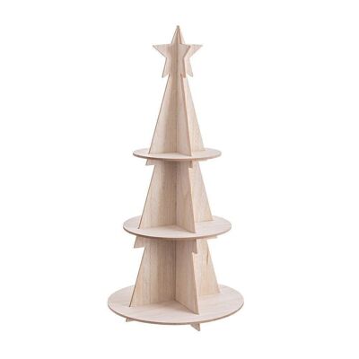 CHRISTMAS - WOODEN STAR CONE DISPLAY CT119686