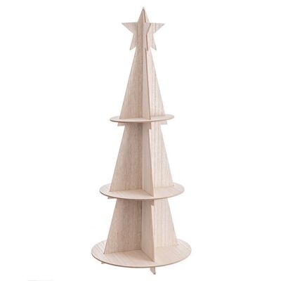 CHRISTMAS - WOODEN STAR CONE DISPLAY CT119687