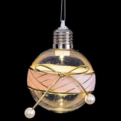 BALL WITH LIGHT WITH PLASTIC TIE CHRISTMAS DECORATION CT722494