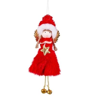 NATALE - PENDENTE ANGELO IN TESSUTO ROSSO CT720788