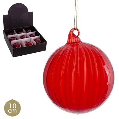 NATALE - SFERA IN VETRO ROSSO CT119813