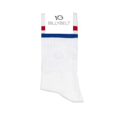 Retro-Socken aus gekämmter Baumwolle – Französisches Weiß
