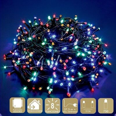 NAVIDAD - 750 LUCES LED 8 FUNCIONES MULTICOLOR CT119957