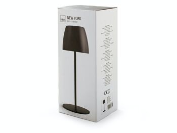 Lampe Led New York noire 12xh30 cm 2