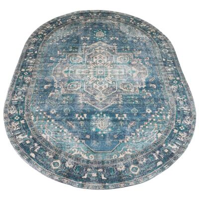 Vloerkleed Nora Petrol – Oval 200 x 290 cm