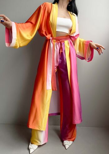 Kimono fluide Sunset MULTICOLORE - MOLIE 1