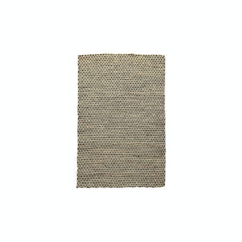 TAPIS EN OSIER COULEUR NATUREL ET NOIR 100X150CM PHIPHI