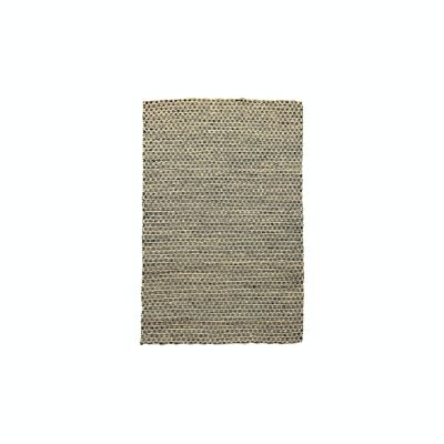 TAPIS EN OSIER COULEUR NATUREL ET NOIR 100X150CM PHIPHI