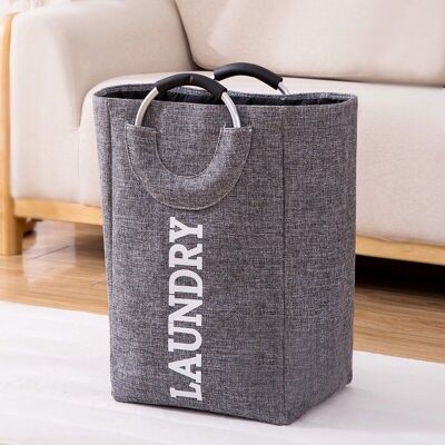 Laundry basket in grey color 32x25x50cm