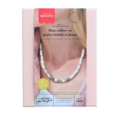 DIY Jewelery Kit n°11 - My heishi pearl and Jasper necklace