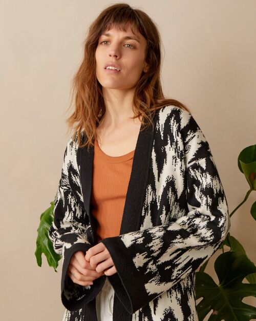 Ikat Organic Cotton Knitted Cardigan