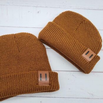 Duo Bonnets assortis Papa et Enfant 12