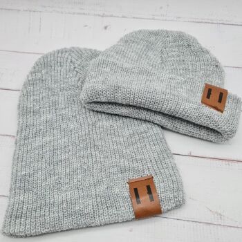 Duo Bonnets assortis Papa et Enfant 32