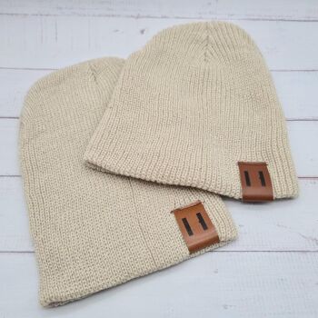 Duo Bonnets assortis Papa et Enfant 42