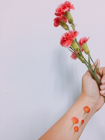 Ma boîte à bijoux - roses roses par Jessica Man tatouage temporaire 2