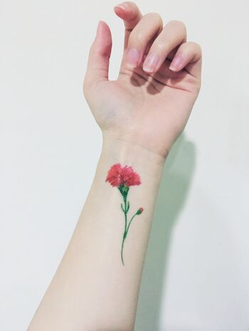 Ma boîte à bijoux - roses roses par Jessica Man tatouage temporaire 3