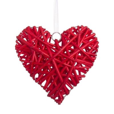 NATALE - CUORE VIMINI ROSSO CT113898