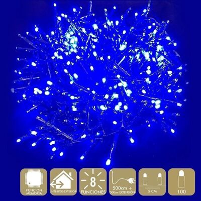 CHRISTMAS - 100 LED LIGHTS 8 FUNCTIONS BLUE CT87493