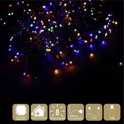 CHRISTMAS - 100 LED LIGHTS 8 MULTICOLORED FUNCTIONS CT87494