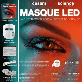 Coffret masque LED CESAM X OSCIENCE 10