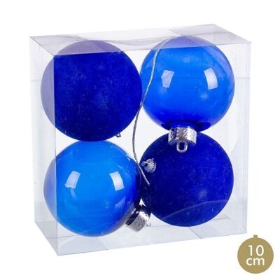 CHRISTMAS - S/4 BLUE FOAM BALLS CT721241
