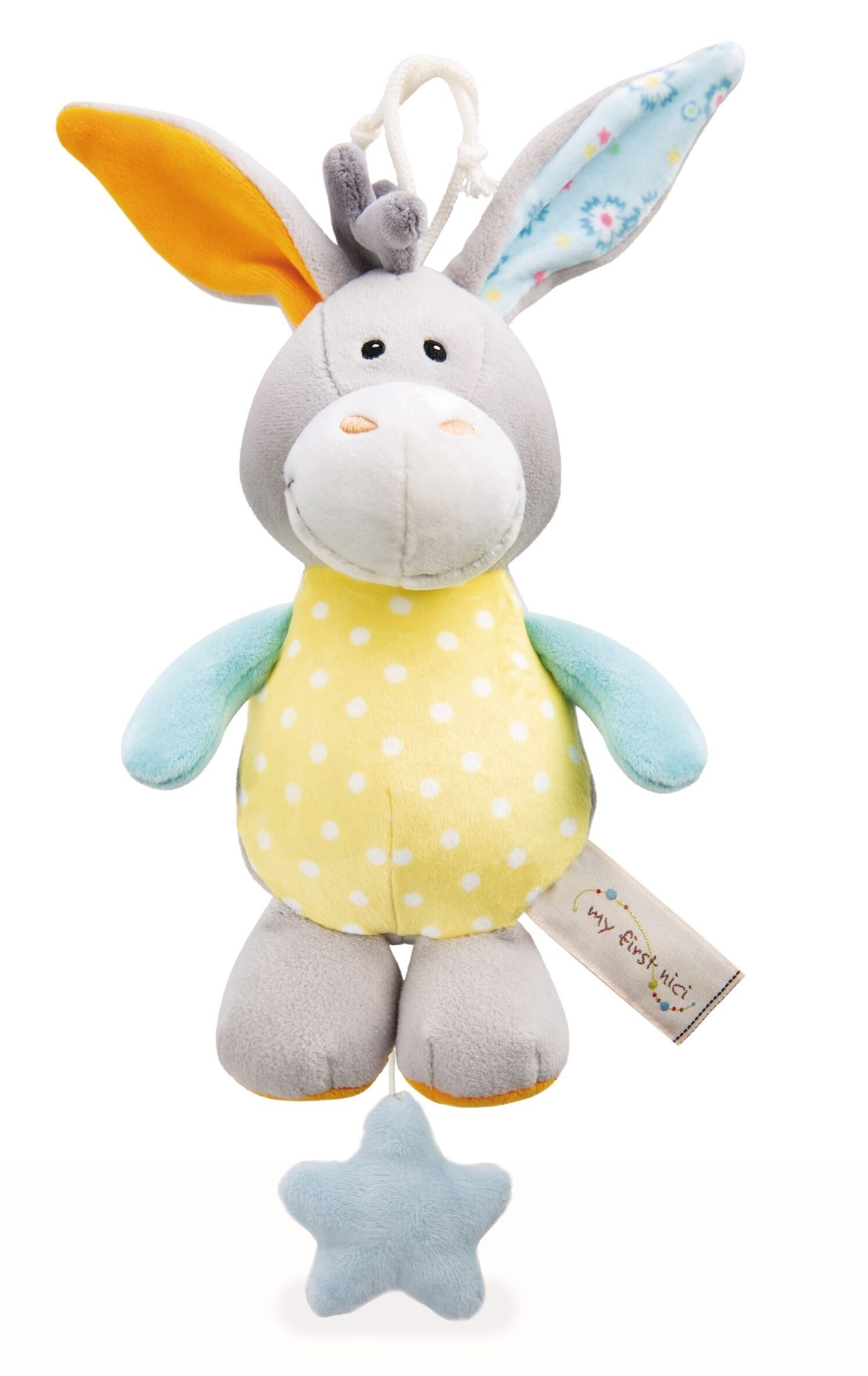 Caja de musica burro 18cm en cartulina cabecera