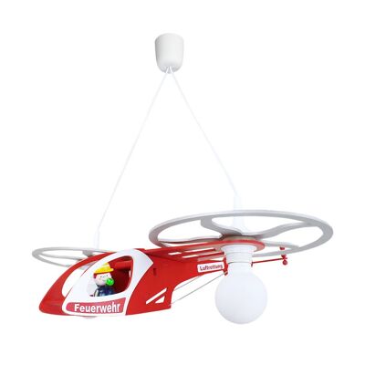 Pendant light fire brigade helicopter with "Fred"