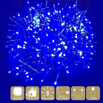 CHRISTMAS - 1000 LED LIGHTS 8 FUNCTIONS BLUE CT87525