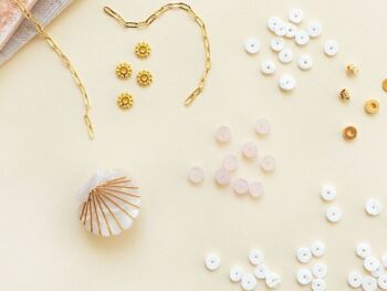 Kit DIY Bijouterie n°11 - Mon collier en perles heishi et Quartz 3