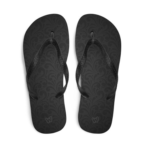 Black Lux Flip Flops