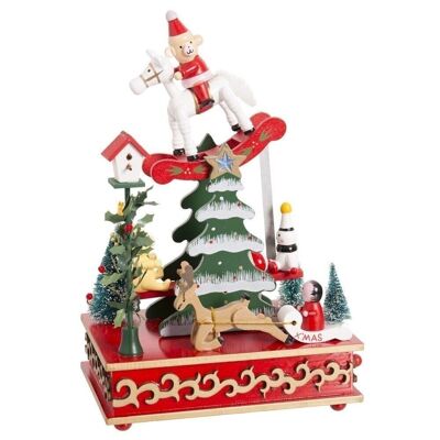 NATALE - CARillon A DONDOLO IN LEGNO CT114603