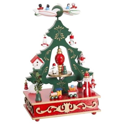 CHRISTMAS - WOODEN PLANE MUSIC BOX CT114604