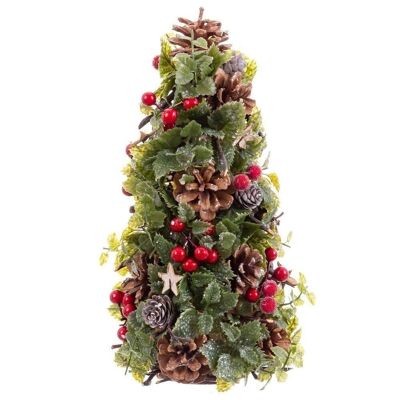CHRISTMAS - PINE CONES HOLLY TREE CT720844