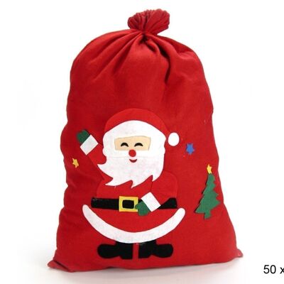 NATALE - BORSA DA BABBO NATALE IN TESSUTO CT38456