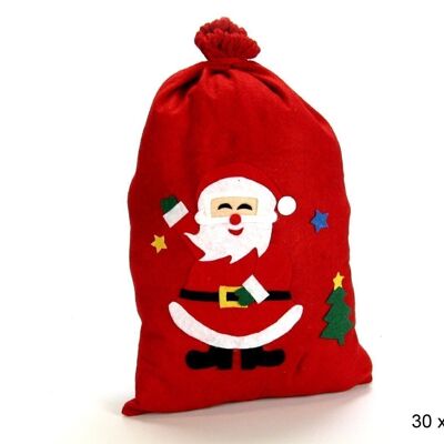 NATALE - BORSA DA BABBO NATALE IN TESSUTO CT38455