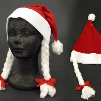 CHRISTMAS - SANTA CLAUS HAT WITH WOVEN BRAID CT38444