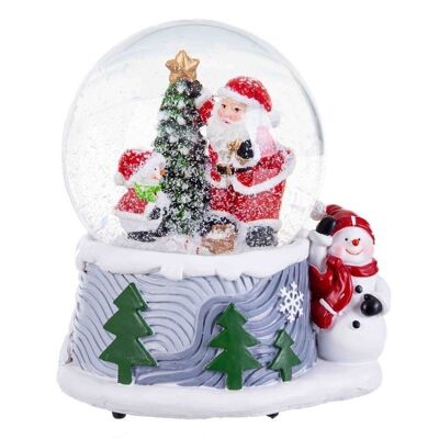 SANTA CLAUS SNOW GALLE WITH MUSIC CHRISTMAS DECORATION CT721107
