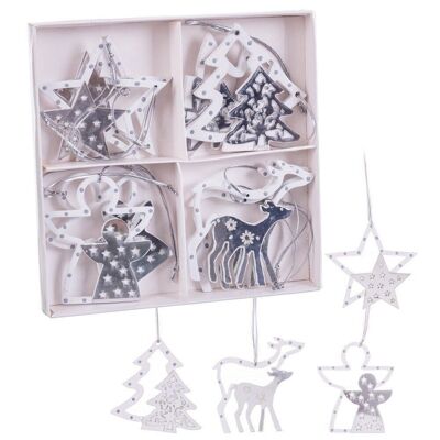 CHRISTMAS - S/8 WOODEN PENDANT CT720692