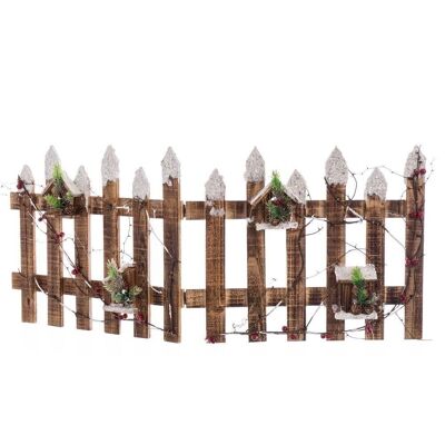 NATALE - RECINZIONE IN LEGNO HOLLY SNOW CT110810