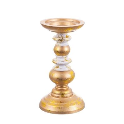 CHRISTMAS - GOLD WOODEN CANDELABRA CT721081