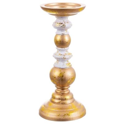 CHRISTMAS - GOLD WOODEN CANDELABRA CT721082